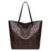 2026 Simple And Versatile Crocodile Print Tote BagLarge Capacity Fashion Handbag Vintage Design ShoulderWomen's Bag