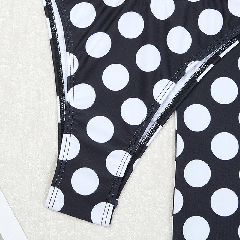 Trendy 2025 Women's Polka Dot Backless Bikini Set