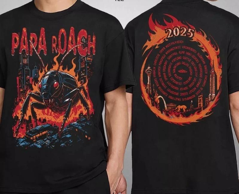 Papa Roach The Roachzilla 2026 North American Tour T-shirt XL
