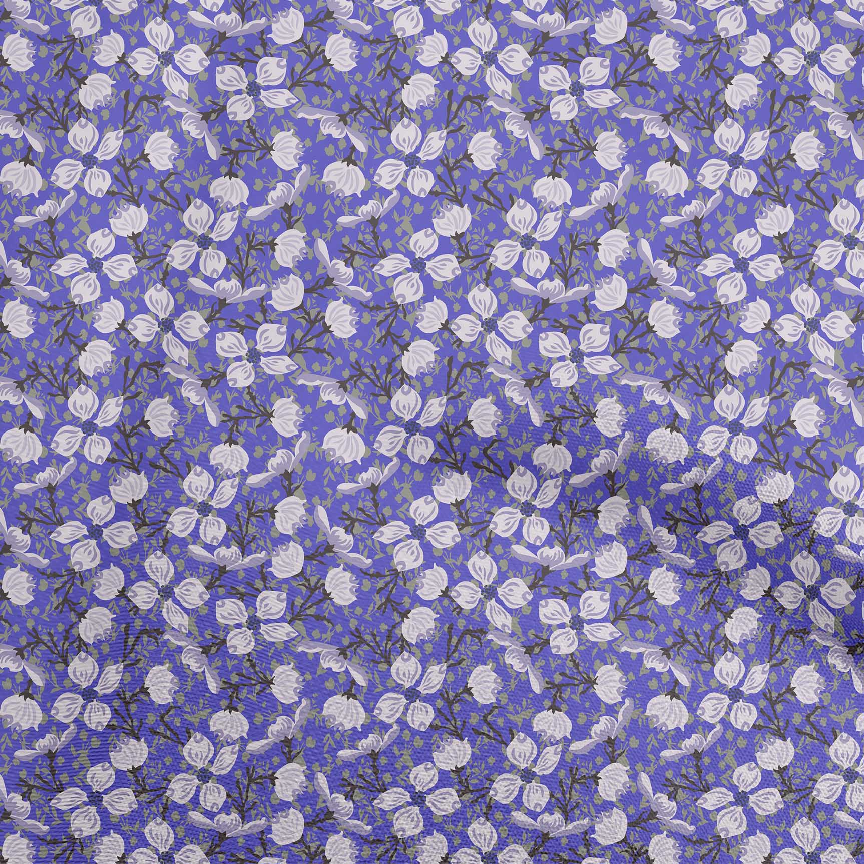 

oneOone Жоржет Віскоза Коричнева Тканина Квітковий Швейний Матеріал Тканина Принт у дворі 42 дюйма 42 Inch Wide - Viscose Chiffon Фіолетовий