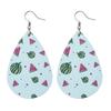 Fashion Leather Earrings Lightweight Faux Leather Leaf Earrings Teardrop Dangle Handmade For Women Girls Jewelry Wholesale