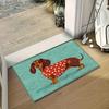 Dachshund Door Mat Cute Brown Dog Doormat for Indoor Outdoor Entry Seasonal Home Decor Non-Slip Easy Clean Absorbent Rug