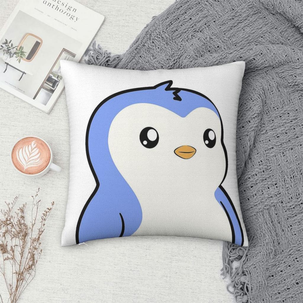 Pudgy Penguin Crypto Nft Square Pillowcase Polyester Linen Velvet Creative Zip Decor Home Cushion Cover 18"