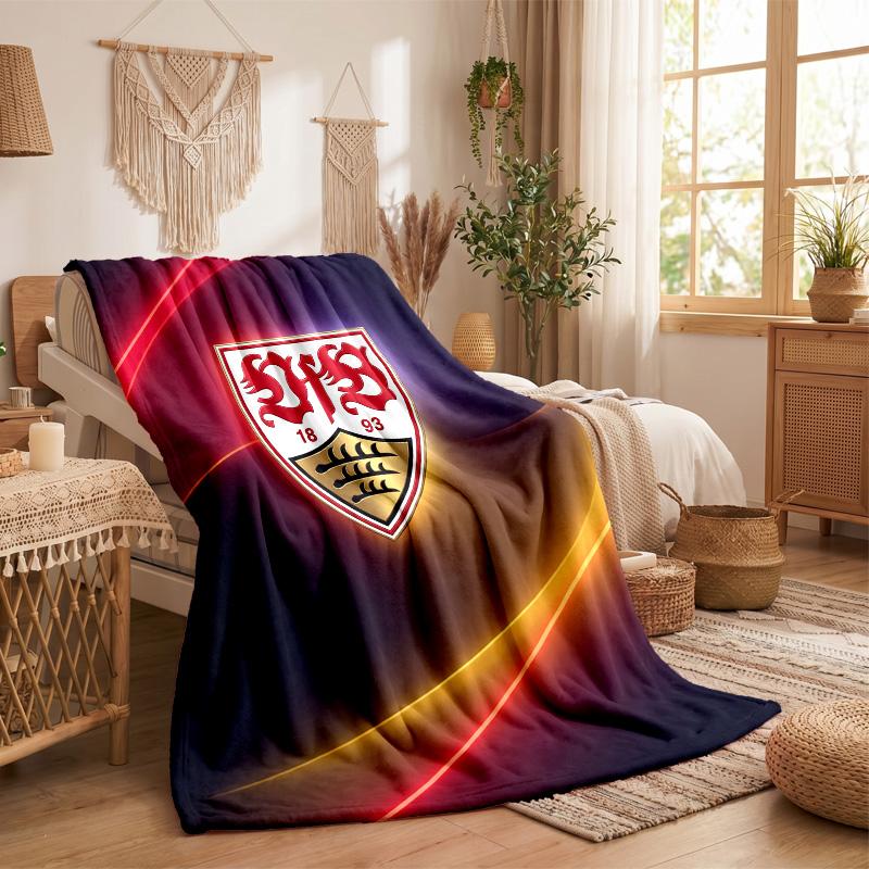 VfB Stuttgart Fußball Druck Flanelldecke Weich Warm Sofa Bett Überwurfdecke Für Zuhause Büro Schlafzimmer