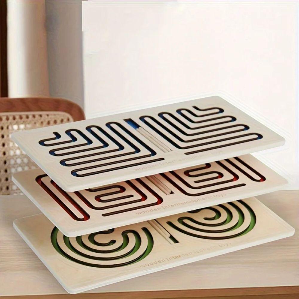 Hand Brain Coordination Brain Training Toys Trajectory Control Wooden Learning Toy  Kids Toy