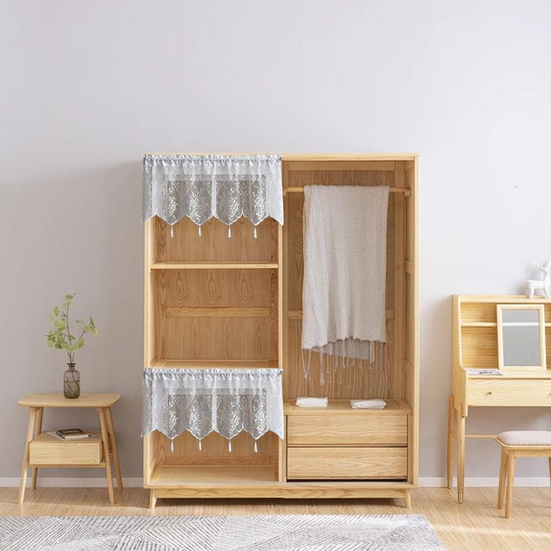 1Pc Lace Curtains European Style Floating Sheer White Cafe Kitchen Valance Window Drapes Window Drapes