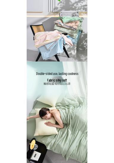 Class A Silk Summer Quilt: Antibacterial, Skin-Friendly, Solid Color for Mother and Baby, Ideal for Air Conditioning, Spring, and Autumn.
