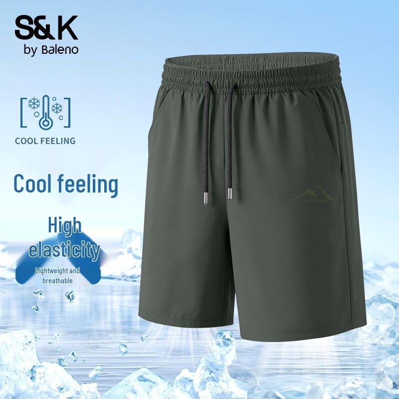 

Baleno S&K Series Men s Ice-Feel Straight-Leg Casual Shorts 4XL