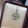 Opal Pendant with 925 Silver Inlay - European/American Sparkling Fireworks Design