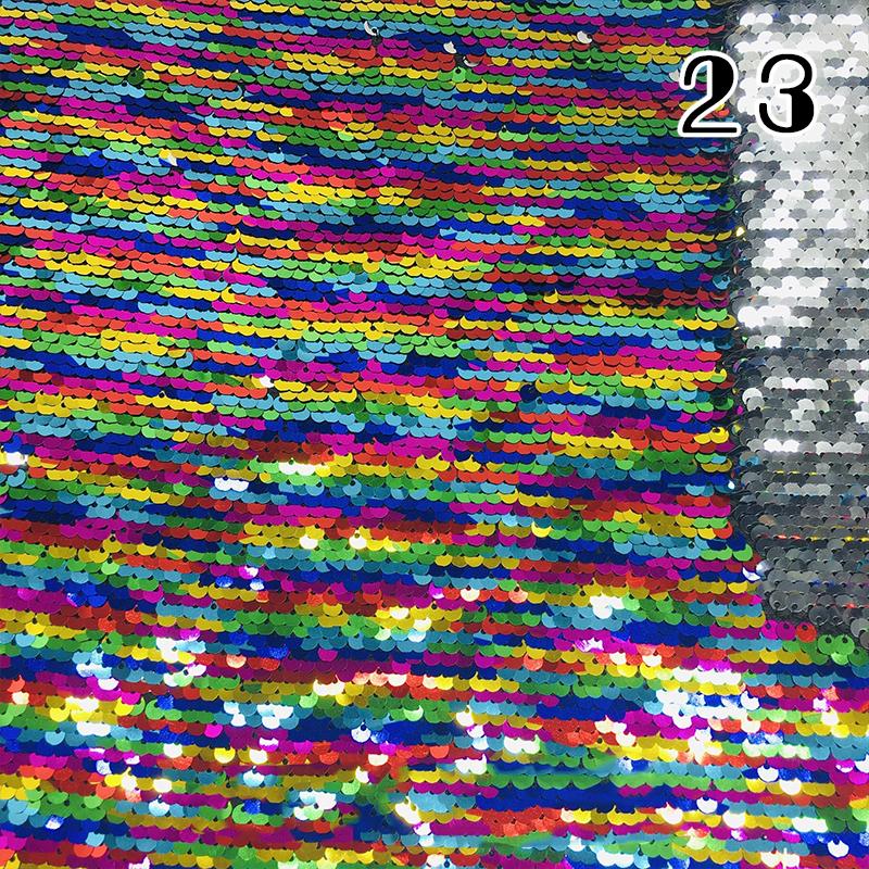 100x130cm Oboustranná 5mm Látka s rybími šupinkami Reverzibilní látka s flitry DIY Řemesla Šití Oděv Boty Pozadí Dekor