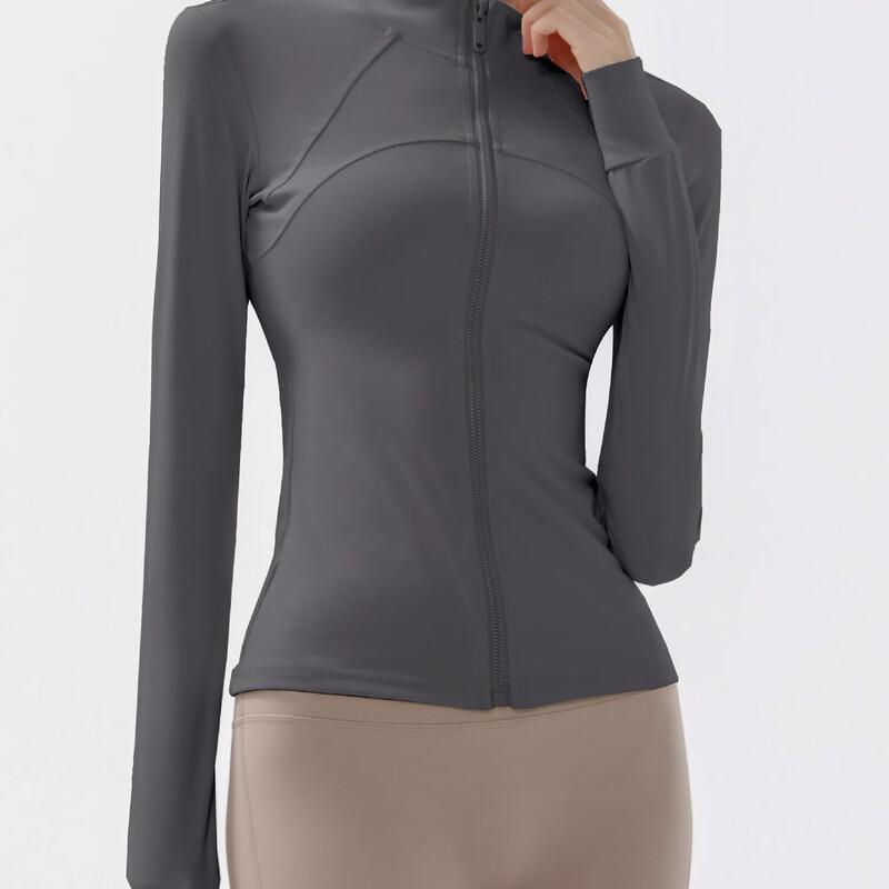 Junbie Women s Stand-Collar Zipper Yoga Jacket M