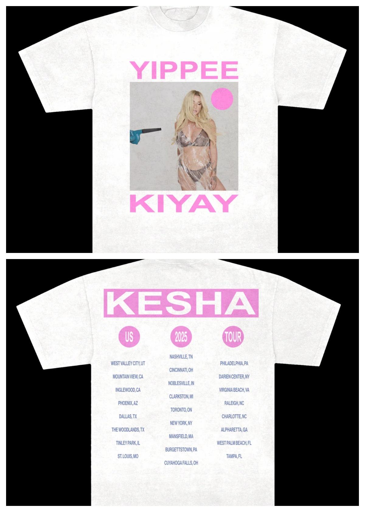 

Singer Kesha boy Crazy Tits Out Tour Print Tshirts Unisex Women Short Sleeve Cotton Tshirt Fashion Loose Hip Hop Unisex T Shirt 4XL