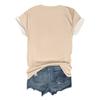 Women's Casual Printed T-Shirt V Neck Pullover Short Sleeve Top