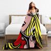 Roy Lichtenstein Pop Art Blanket  Warm Soft Street Trend Plush Throw Blanket For Home Decor Flannel Bedspread Bed Cover