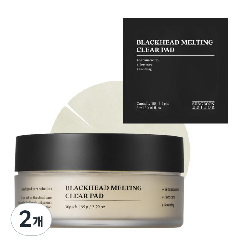 Seongin Editor Porenreiniger Blackhead Melting Clear Pad, Packung mit 31 Blatt, 31 Pads, 2 Stück