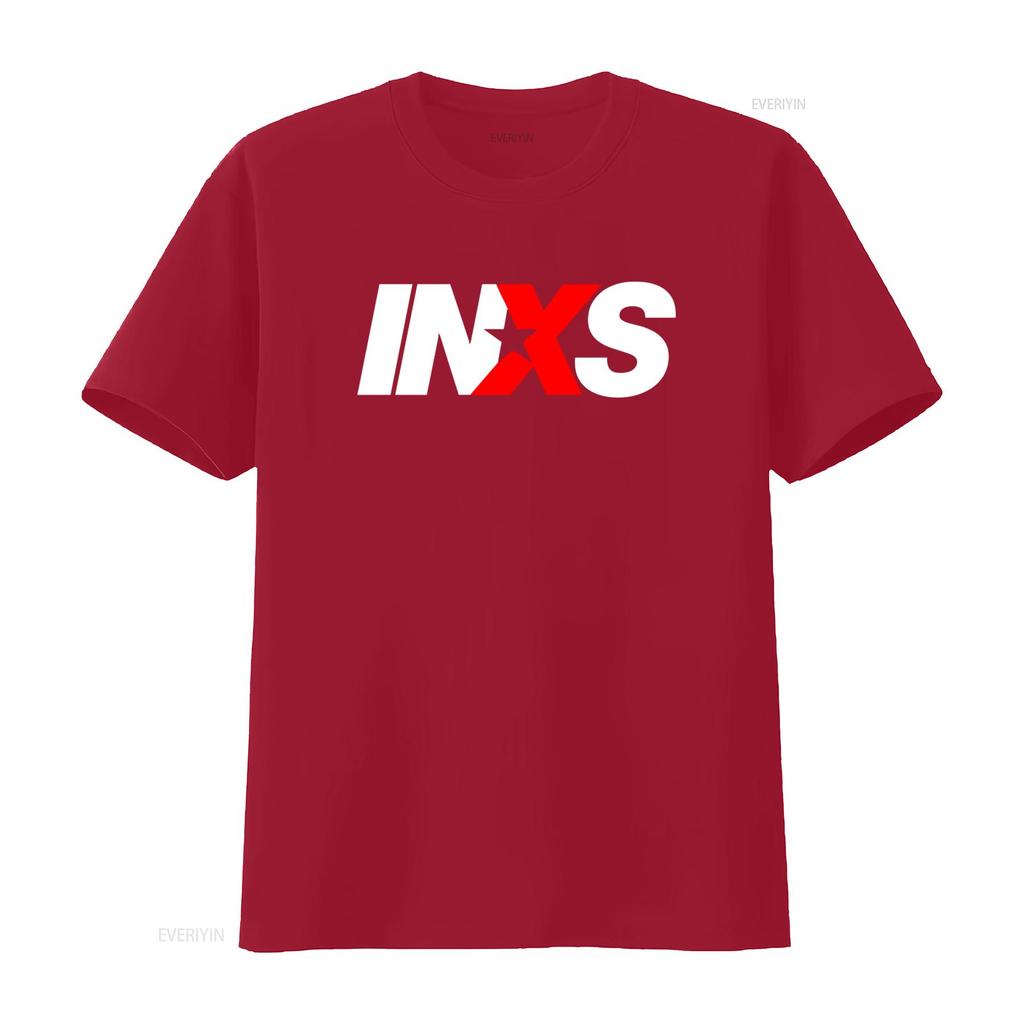 INXS Band Logo T SHIRT for Men and Women Available in Sizes S M L XL XXL Classic Black White Colours vintage Washed Unisex