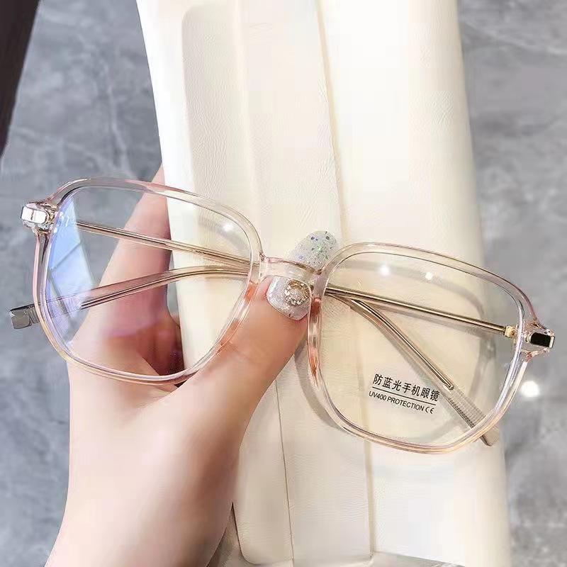 Anti-blue light anti-radiation myopia glasses frame female tide Internet celebrity eye protection no degree flat glasses male