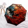 Yin Yang Dragons: A Symbol of Balance and HarmonyUmbrella, Portable 3-Fold Compact Umbrella for Men & Women Gift