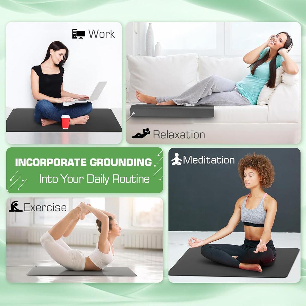 Erdungsmatte für Füße 3 mm verdickt Erdungs-Pad verbessert Schlaf Schmerzlinderung Entzündung reduziert Angst für die Arbeit