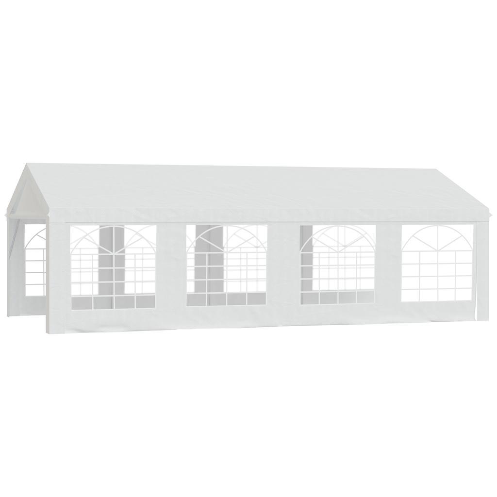 Garden Reception Gazebo Tent Marquee Waterproof PE Steel Tube 7.98L X 3.92W X 2.8H M White New 14