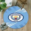 1pc Football Team Print Round Carpet Chair Round Carpet Suitable for Bedroom Living Room Home Decorative Carpet
