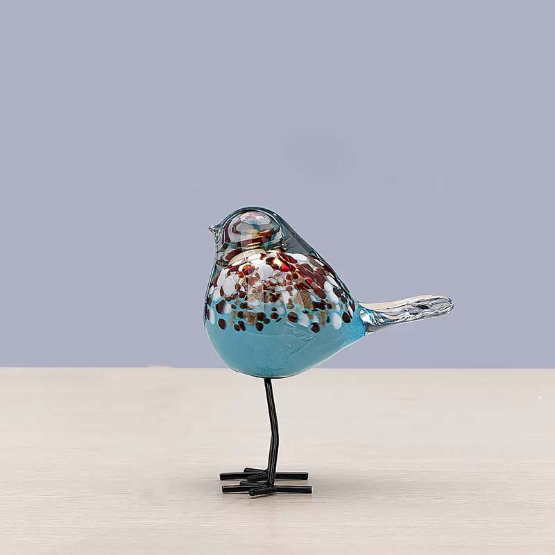 

Птица из выдувного стекла, фигурка животного, ручная работа, кристалл, современный декор для дома, аксессуары для домашнего декора 7