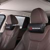 wsdh6 1Pcs Car Logo Leather Headrest Auto Seat Neck Pillow For Honda Civic Fit Jazz Accord Pilot CRV Odyssey Passport City Shuttle HRV