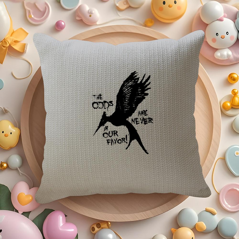 Classic Novel TThe Hunger Game Pillow Case Pattern Printed Pillowcase for Living Room Sofa Cushion Cover Bedroom Decor