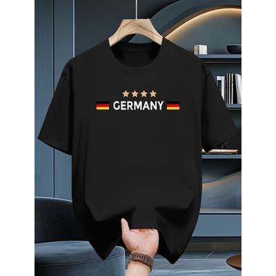 European Size Short Sleeve T-Shirt - Soft Round Neck Casual Summer Tee Breathable Top for Casual Attire Fashionable Comfortable Tees