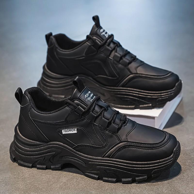 

New Breathable White Shoes Men s Fashionable All-matching Platform Sole Sneakers Casual Running Dad Men 42