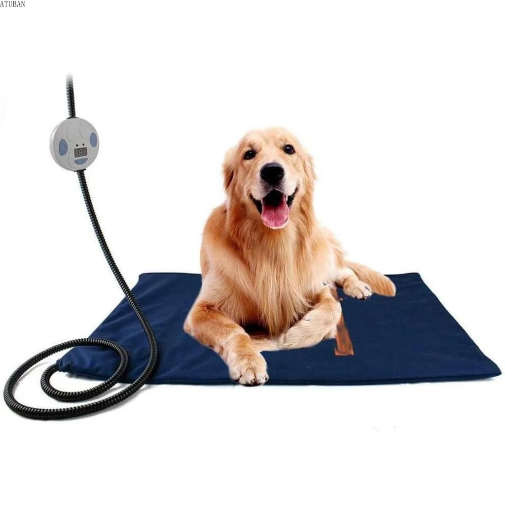 PET Dog Heating Pad,Indoor Pet Heating Pads for Cats Dogs with Chew Resistant Cord, Long-Time Working Electric Pet Heated Mat