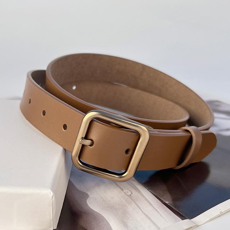 Vier Jahreszeiten Verfügbar Neuer Ledergürtel Damen Nadel Schnalle Leder Lässig Vielseitig Retro Gürtel Japanische Schnalle Jeansgürtel