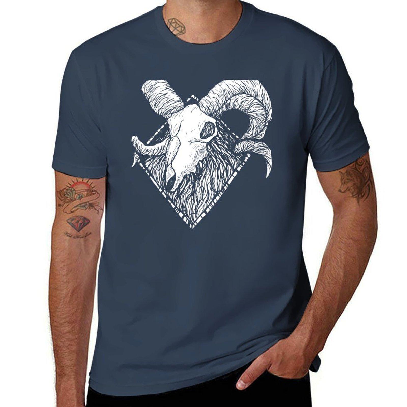 Skull Symbol of the Goat Witchcraft by KRAFTD TShirt Fitness Training Breathable Tee S