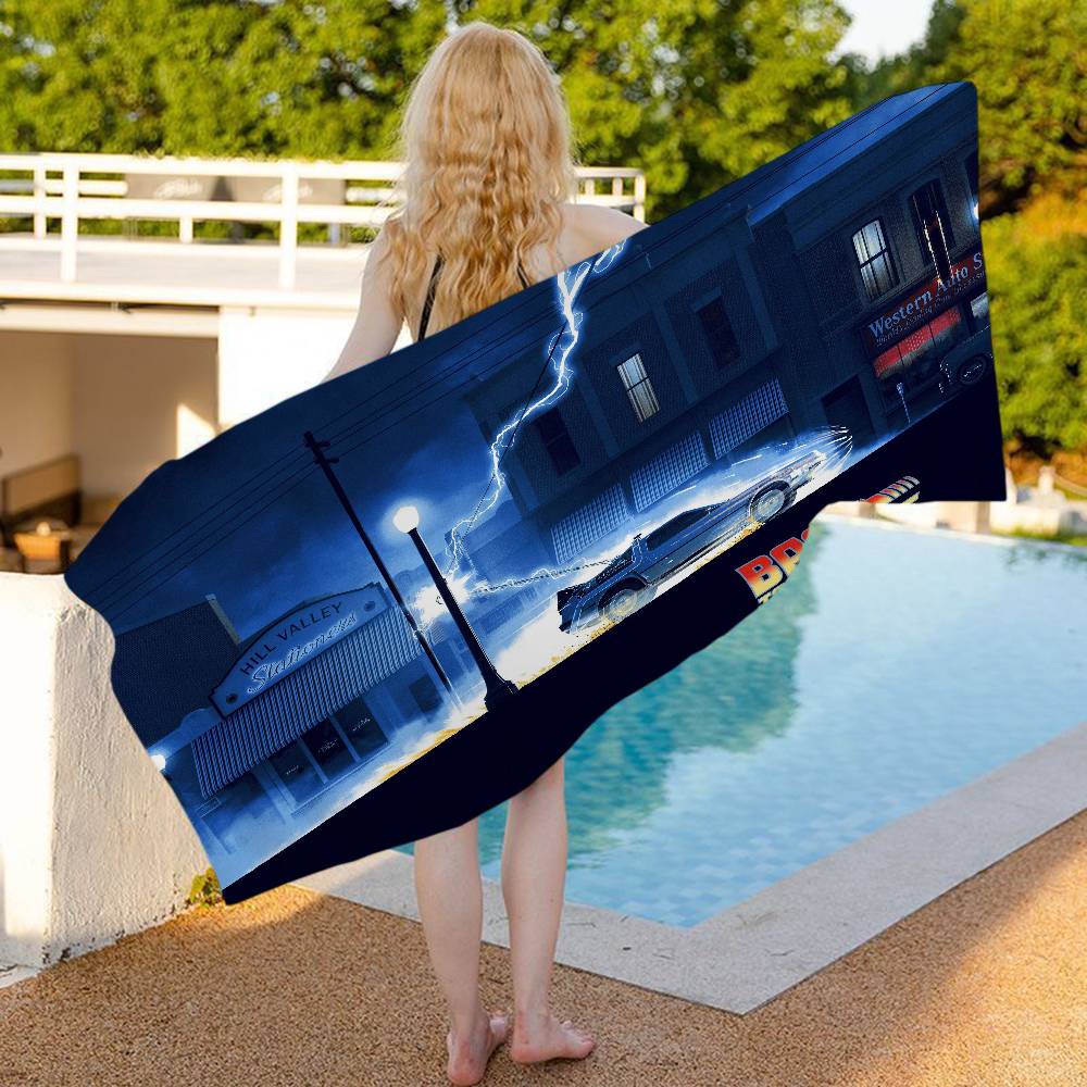 Science Fiction Comedy Back To The Future Big Microfiber Beach Towels Quick Dry Towel Beach Towels Pool Towel For Travel Yoga