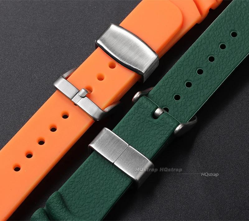 Silikonarmband für Seiko 20mm 22mm Uhrenarmband Sportarmband Herren Damen Wasserdicht Tauchen Silikonarmband Ring Dornschließe Gürtel
