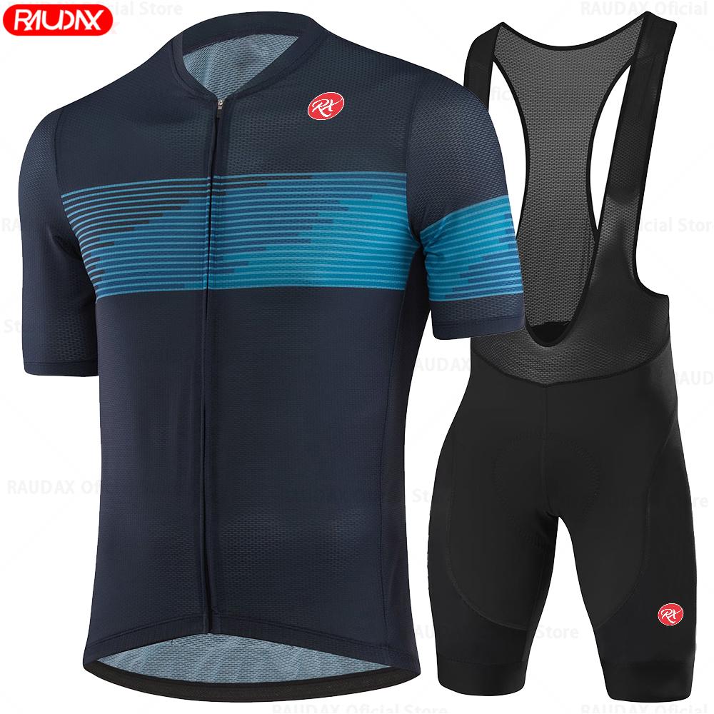 2026 Newest Raudax Sports Team Cycling Clothing Breathable Short Sleeve Cycling Jersey Set Mallot Ciclismo Hombre Verano Triathlon