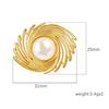 Exaggerated Personality Pleated Whirlwind Large Pearl Earrings Women's Light Luxury High-end Earrings Jewelry