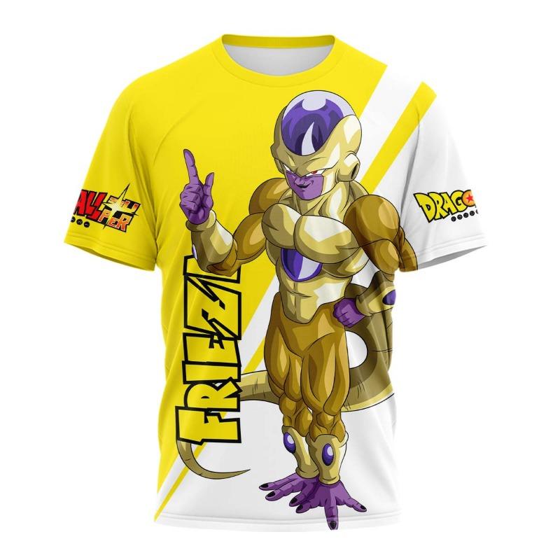 2026 Summer Dragon Ball Retro Fitness T-shirt Men's Oversized 3D Printed Short-sleeved Family Unisex