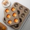 6/9/12 Cavity Chestnut Shaped Cake Baking Tray Mold Madeleine Butter Rice Cake Mold Non-Stick Carbon Steel Kitchen Baking Tool