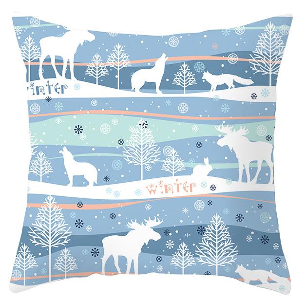 Christmas Snow Scene Series Pillowcases Home Sofa Pillowcase Car Cushion Covers Home Use