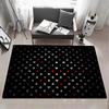 Symbol S Spade Floor Mat Eco  Flannel Doormat Non Slip Odorless Indoor Floor Rug Soft Short Plush Home Mat