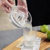 YGHQAP Glass Lemon Squeezer Manual Citrus Juicer with Handle and Pour Spout Clear Hand Press Juicer Manual Hand Squeezer for Fresh Fruit Juice Orange