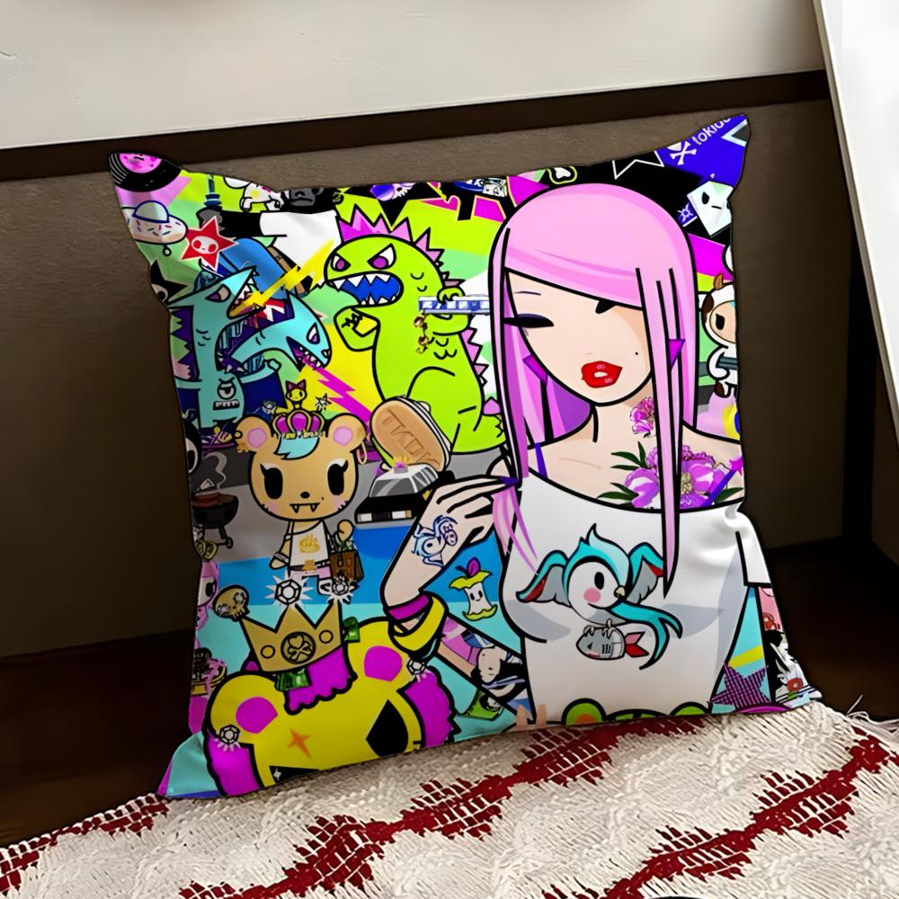 TTokidoki Cushion Cover Reversible Soft Durable Pillow Cover Home  Car MultiScene Use for Daily Comfort