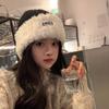 Plush Hat Women's Autumn and Winter Warm New Thickened Knitted Hat Big Head Circumference Ear Protection Versatile Face Small Wool Hat Tide