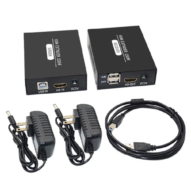 HDTV KVM USB Extender RJ45 Ethernet Extender 1080P@30hz HDTV Transmitter Receiver Support Keyboard Mouse USB Control