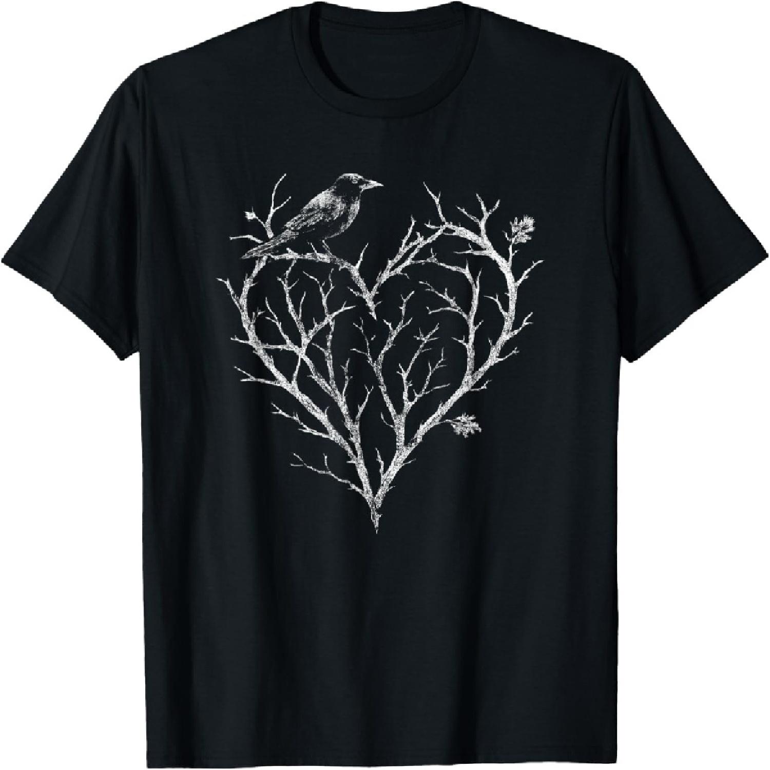 

Gothic Raven Crow Heart Tree Thorn Love Goth Alt Alternative T-Shirt XXXXXL різнокольоровий