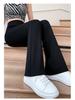 Women's High Waist Black Micro Flare Slimming Pants