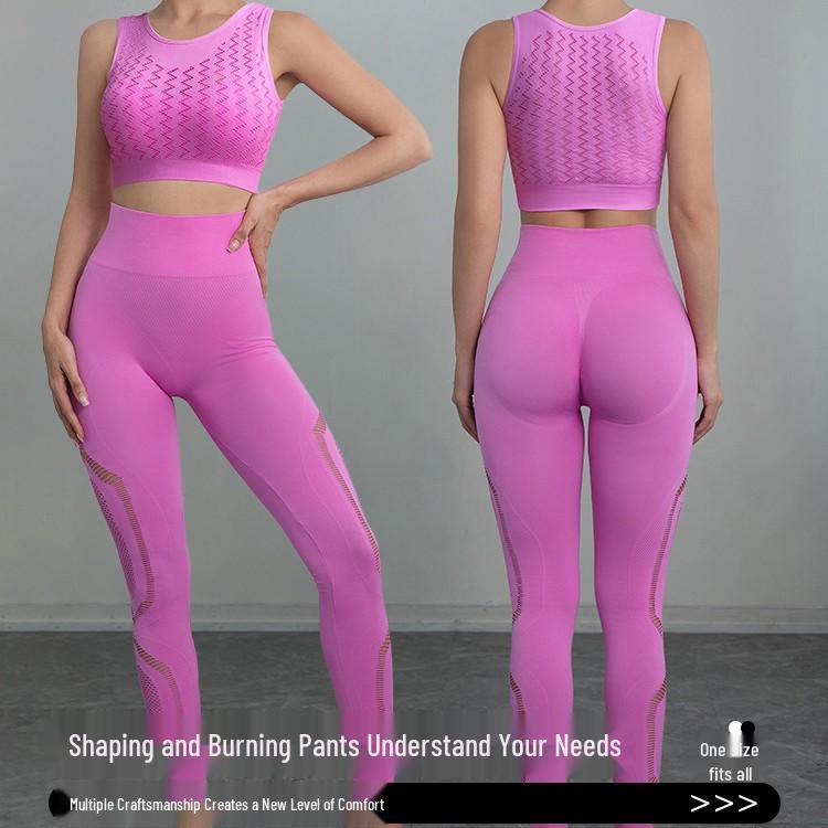 Women's Seamless Sports Set: Shockproof, Sweat-Wicking, Breathable, High-Elasticity Yoga & Fitness Underwear