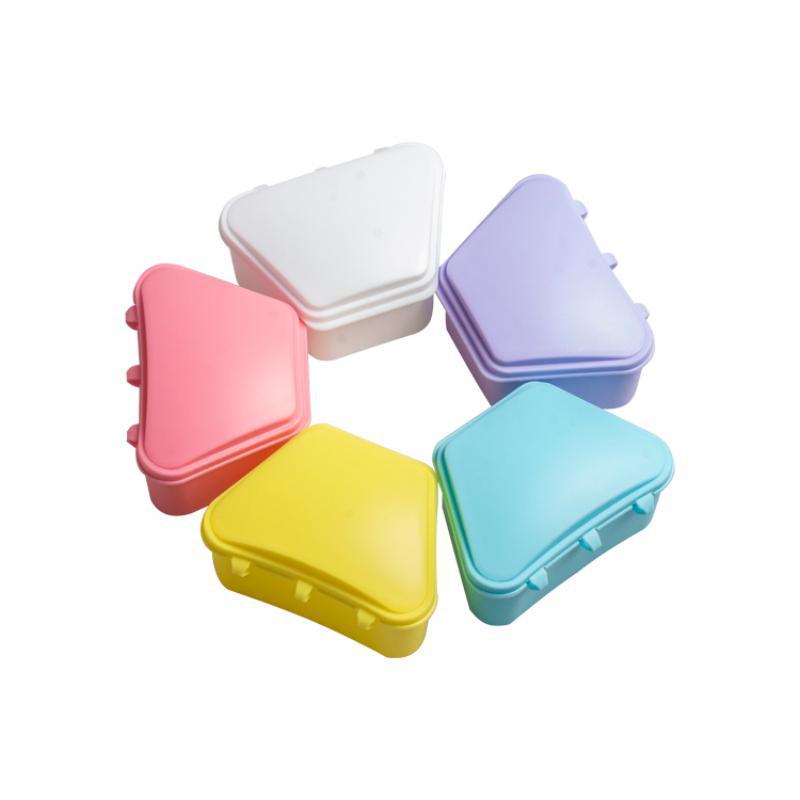 Trapezoidal Dental Retainer Case for Orthodontic Braces and Dentures