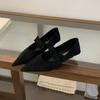 Soft-soled Fashion Flat-bottomed Black Pointed Single Shoes Women's Shoes 2025 Retro Mary Jane French Shallow Mouth Commuter Shoes Tide